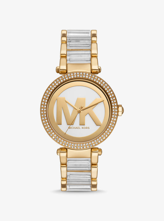 Parker Pavé Gold-Tone Acetate Watch