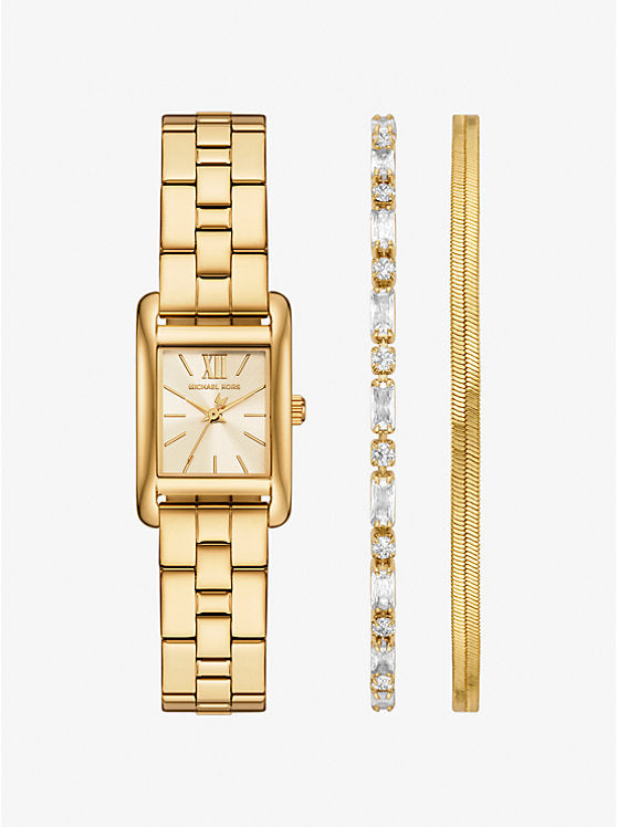 Mini Monroe Gold-Tone Watch and Jewelry Gift Set