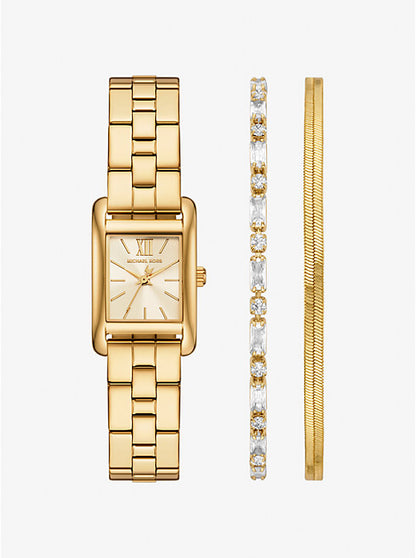 Mini Monroe Gold-Tone Watch and Jewelry Gift Set