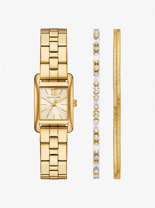 Mini Monroe Gold-Tone Watch and Jewelry Gift Set