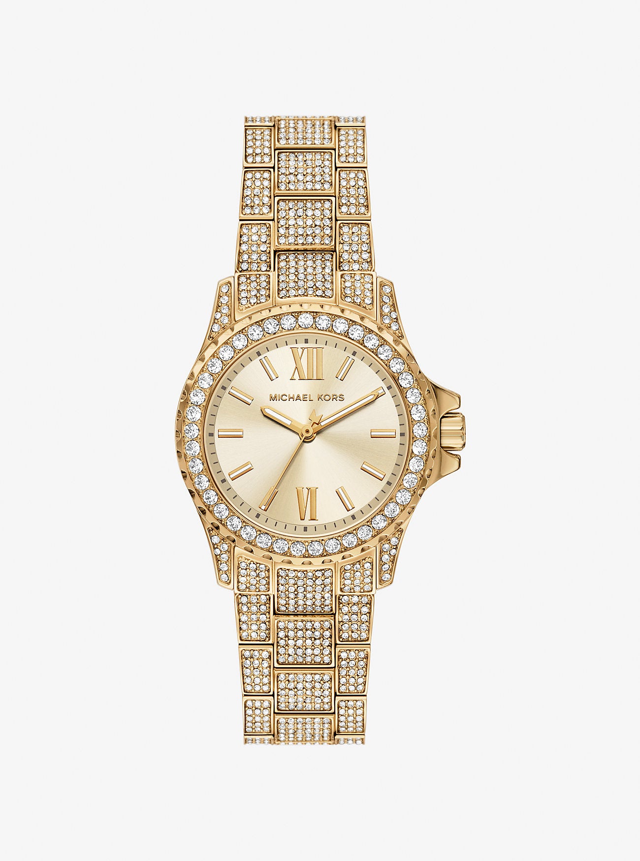Mini Everest Pavé Gold-Tone Watch