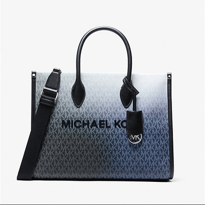 Stylish Michael Kors Mirella Medium Ombré Signature Logo Tote Bag Handbag