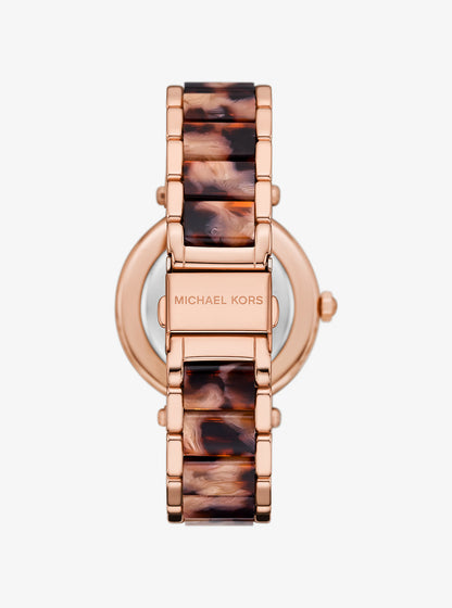 Parker Pavé Rose Gold-Tone and Acetate Watch