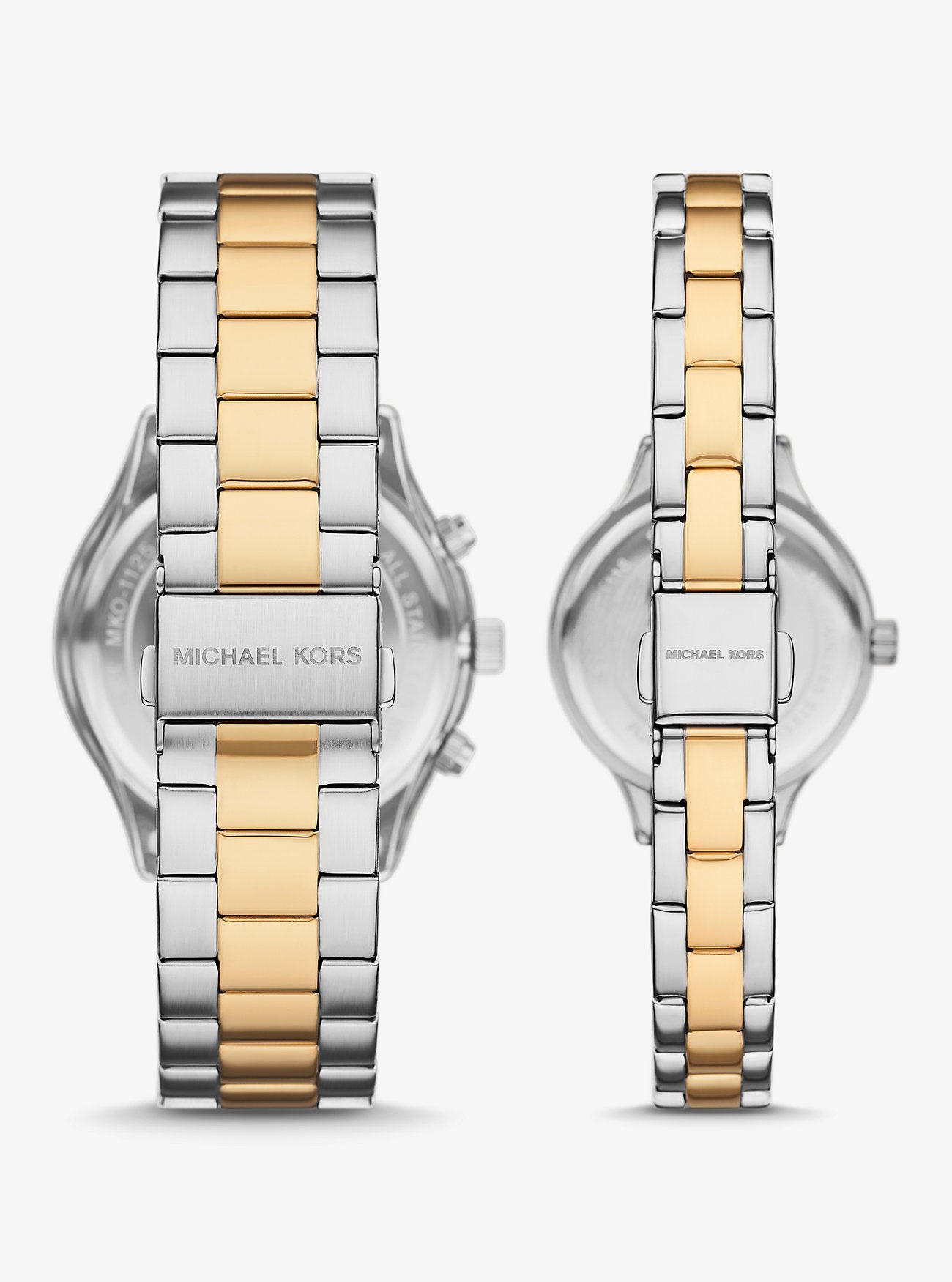 Aspyn His and Hers Pavé Two-Tone Watch Set