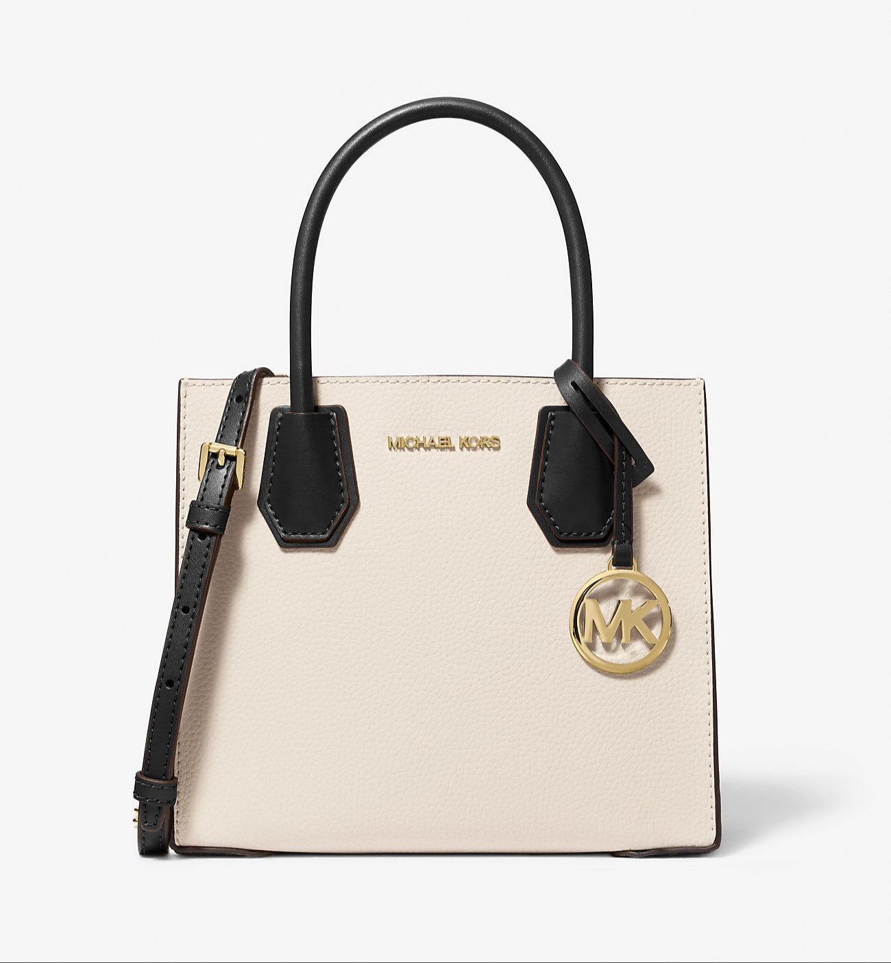 Mercer Medium Two-Tone Pebbled Leather Crossbody Bag