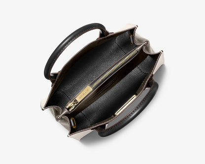 Mercer Medium Two-Tone Pebbled Leather Crossbody Bag