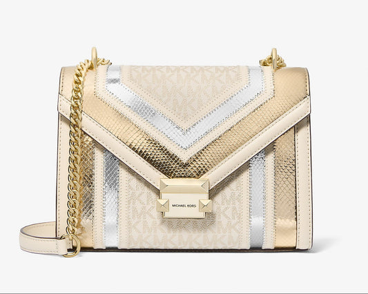 Whitney Medium-G Metallic Shoulder Bag